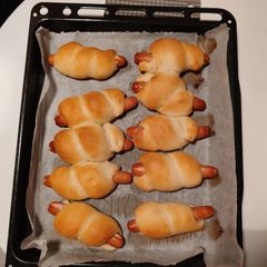 A picture of Sausage milk bun.