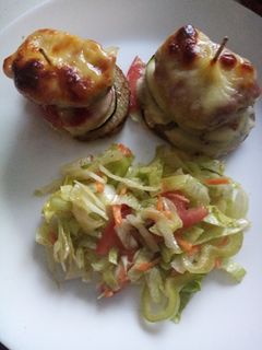 Zöldséges hústorony recept fotója