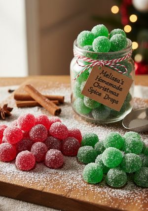 A picture of Melissa's Classic Christmas Spice Drops (Pectin Gumdrops).