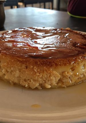 A picture of Flan Napolitano in a Pressure Cooker.