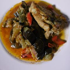 A picture of Tempting Oven Baked Chicken & Aubergines (Kotopoulo me Melitzanes sto fourno).