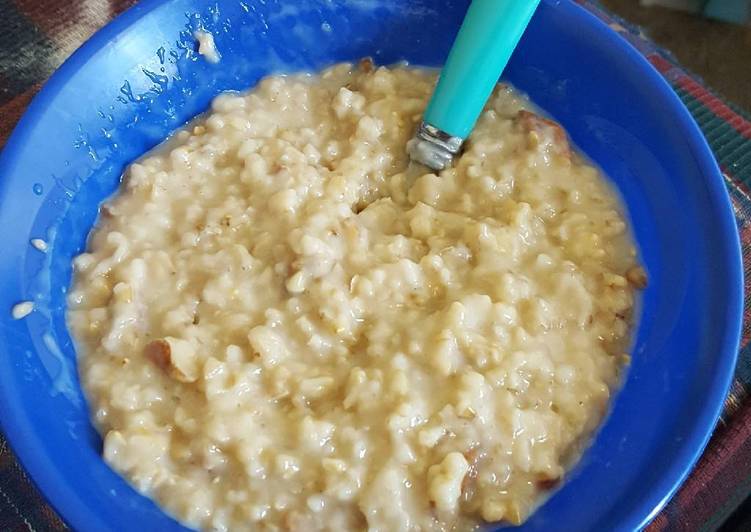 Simple Way to Make Quick Maple pecan and brown sugar steel cut oatmeal