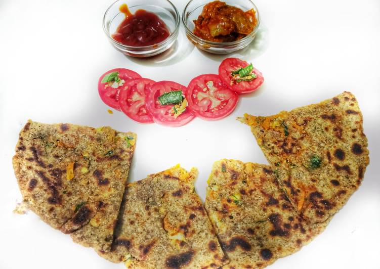 Recipe of Ultimate Paneer- Vegetable Stuffed Paratha