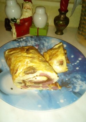O poză a rețetei Ruladă de omletă.