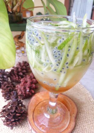 Foto resep Es Timun Selasih #Bandung_RecookBubuMuthia