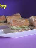 Bocadillo de judías, aguacate y mairas