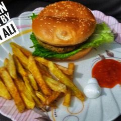 A picture of Chicken burgers.