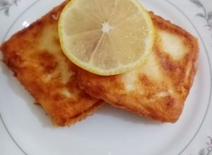 O poză a rețetei Feta Saganaki-Branza Feta prăjită.