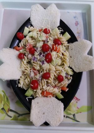 A picture of  american italian pasta salad.