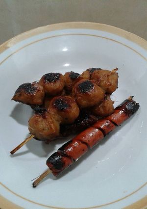 Foto resep Sate bakso bakar kilat dan simple