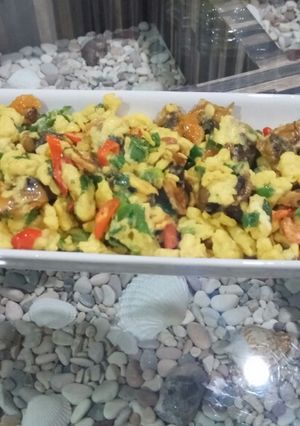 Foto resep Orak arik telur kerang dara