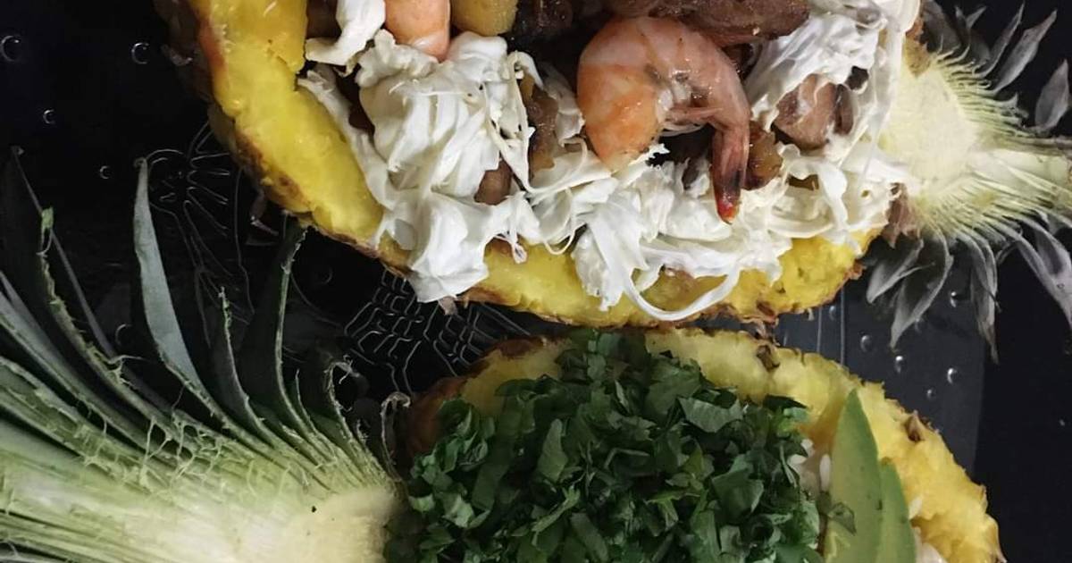 Piña mar y tierra Receta de Cristina Luiz Contreras- Cookpad