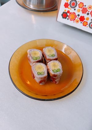 Una foto de Rollitos de bacon flor