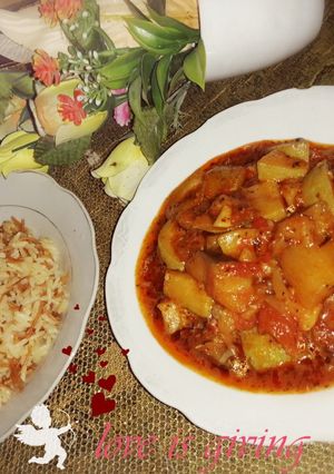 صورة لوصفة 🌺طباخ روحو بالزيت مع رز مفلفل