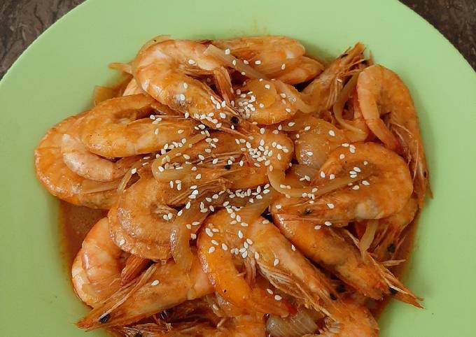 Udang saus gochujang