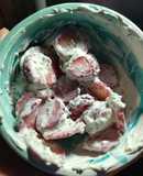 Frutillas con crema versión saludable