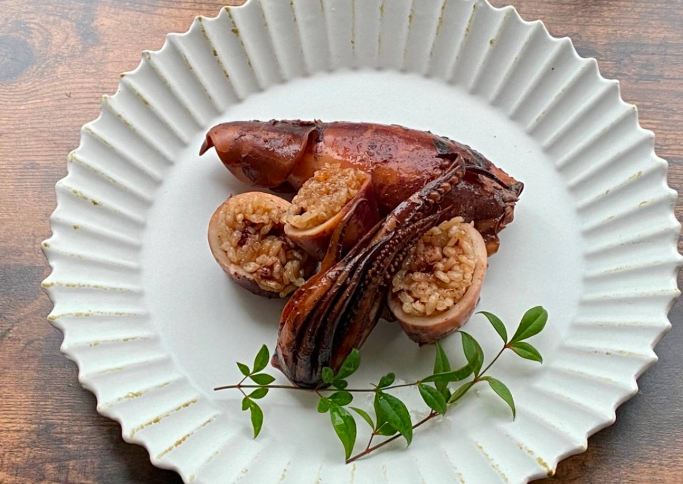 Japanese Squid stuffed with Rice (いかめし)