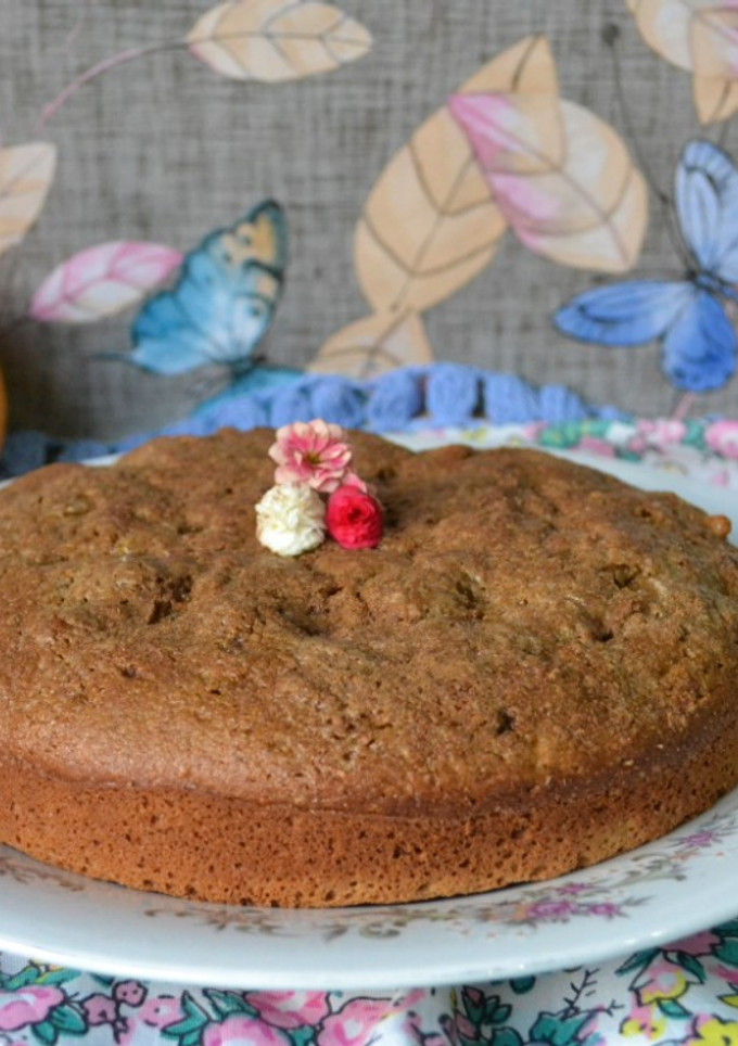 Una foto de Torta matera de naranja y manzana con harina integral🤓
