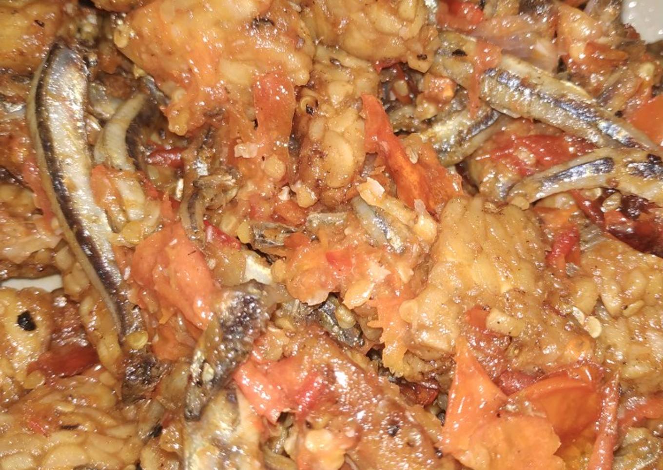 Rica ikan teri basah & tempe