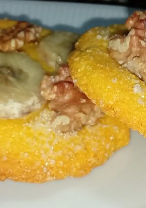 Una foto de Galletas de maíz c/ banana y nuez
