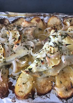 Una foto de Rodaballo al horno