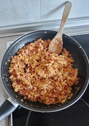 Una foto de Migas de coliflor