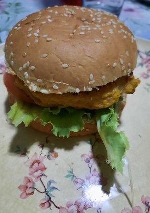 Una foto de Hamburguesa de zapallo anco