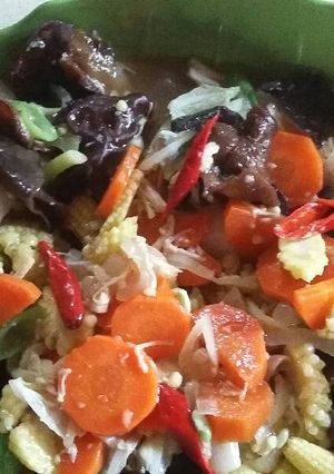 Foto resep capcay kuah ayam suwir