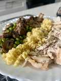 Cous cous, pollo, piselli e funghi 🫛🍄