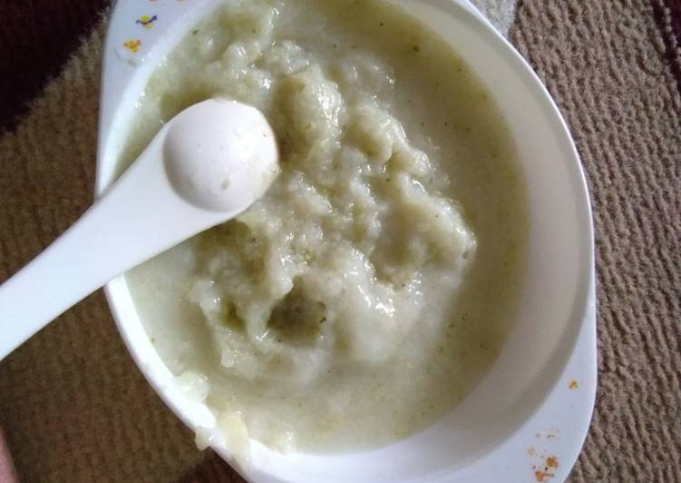 Resep Bubur nasi mpasi 7bulan Anti Gagal