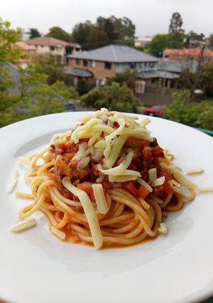 Foto resep Spaghetti bolognese with veggies