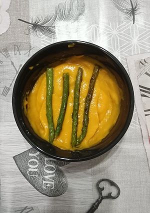Una foto de Crema de calabaza a la sidra