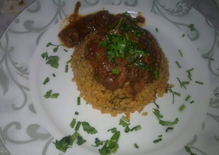 رز بالخلطة والكبدة علي طريقتي
