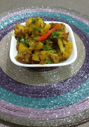 A picture of Dry veggies from potatoes & cauliflower.