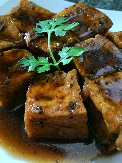 Hình của món Đậu Hủ Kho Tiêu Chay.