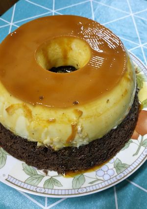 Una foto de Chocoflan para vender