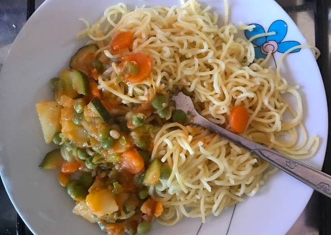 Noodles and Vegetables