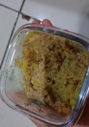 Foto resep MPASI 6+ labu, ati, telur puyuh