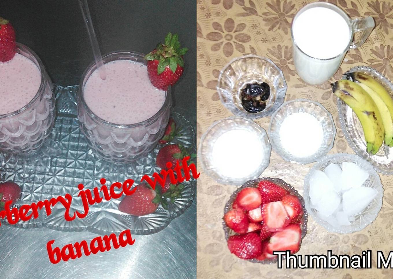 Strawberry ka creamy juice