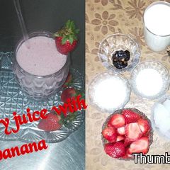 A picture of Strawberry ka creamy juice.