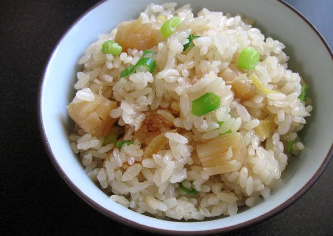 Recipe of Any-night-of-the-week Dried Scallops ‘Okowa’ Glutinous Rice