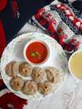 Veg momo (with Cabbage, Paneer & Soya chunks)