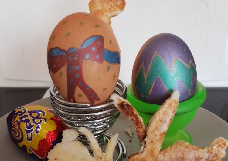 Recipe: Appetizing My Easter Boiled Egg Breakfast for the kids😁