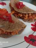 Crepes veganos de sarraceno con proteína de soja texturizada