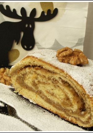 Diós kalácskoszorú recept fotója
