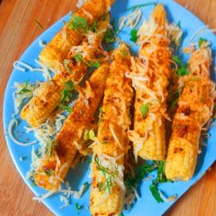 A picture of Grilled cheesy babycorn.