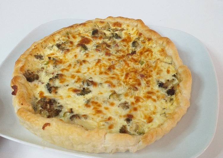 Hojaldre de brócoli y jamón