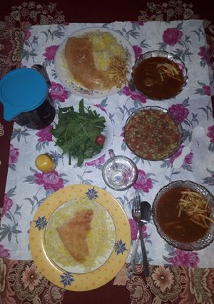عکسی از دستور اینم برنج قیمه زعفرونی من