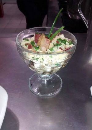 Una foto de Ensalada de champigñones y queso