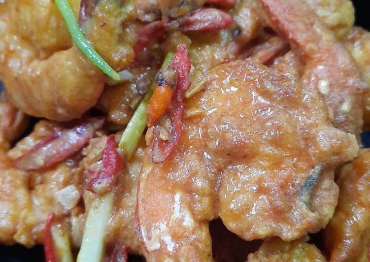 Siap Saji Udang Saus Telur Asin Ala Warteg